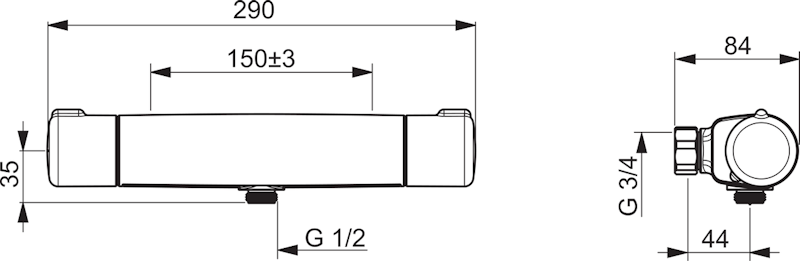 Suihkuhana Oras Nova 7460-33 Mattamusta [6310878]