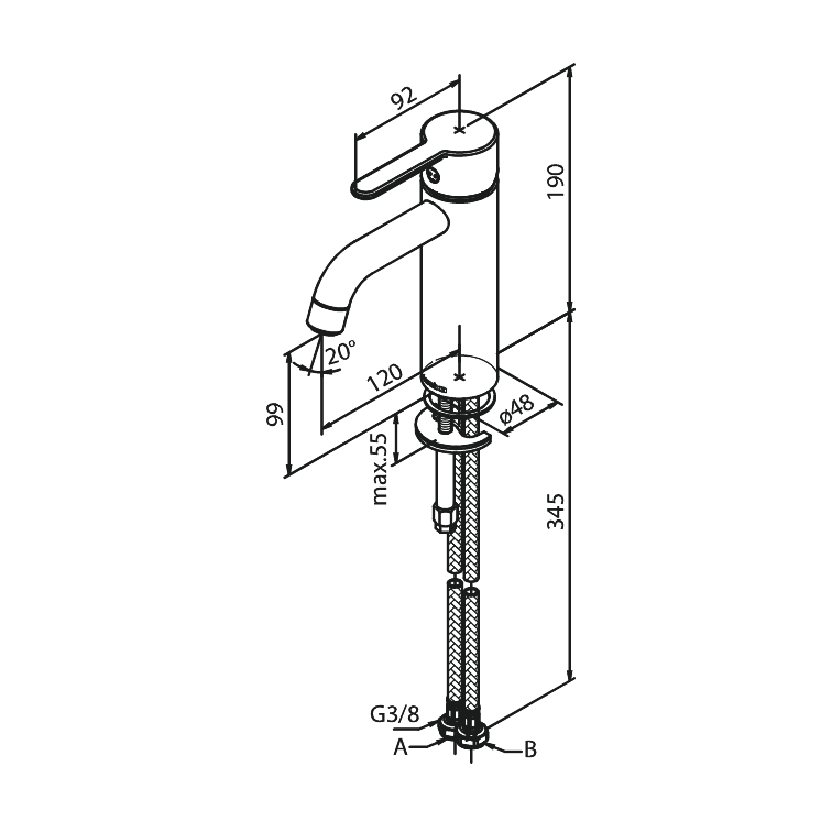 Pesuallashana Damixa Silhouet Medium harjattu messinki pvd [6130235] |