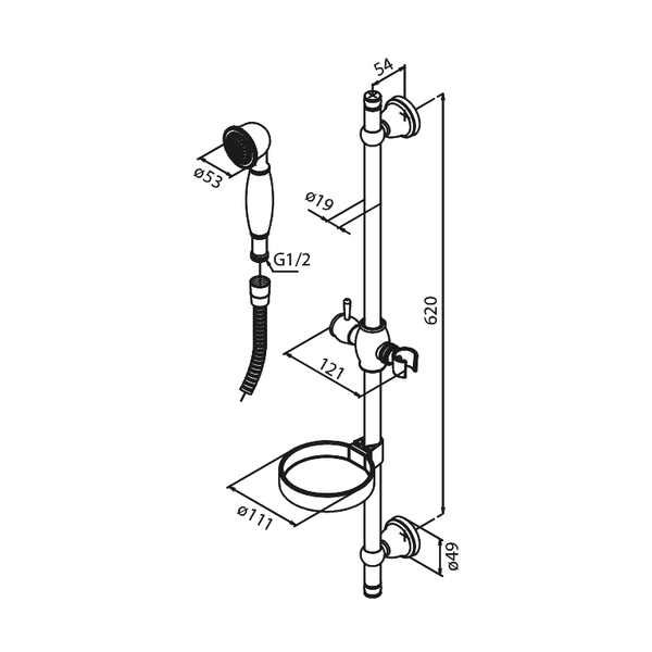 Damixa Suihkusetti Tradition Kromattu 765110000 [6531525] |