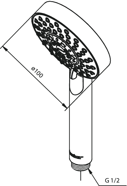Damixa Kudos Grande 76555.00 hand shower, chrome [6531539]