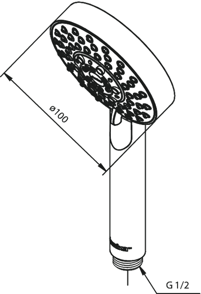 Damixa Kudos Grande 76555.00 hand shower, chrome [6531539]