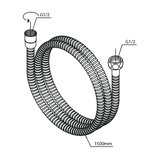 Damixa Suihkuletku Letku, Metallia 1500 Mm Harj Messinki 766527900 [6561189] |