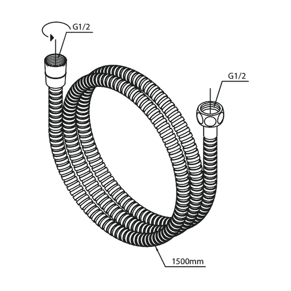Damixa Suihkuletku Letku, Metallia 1500 Mm Valk 766522100 [6561191] |