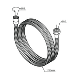 Damixa Suihkuletku Letku, Metallia, 1750 Mm, Valk 766532100 [6531642] |