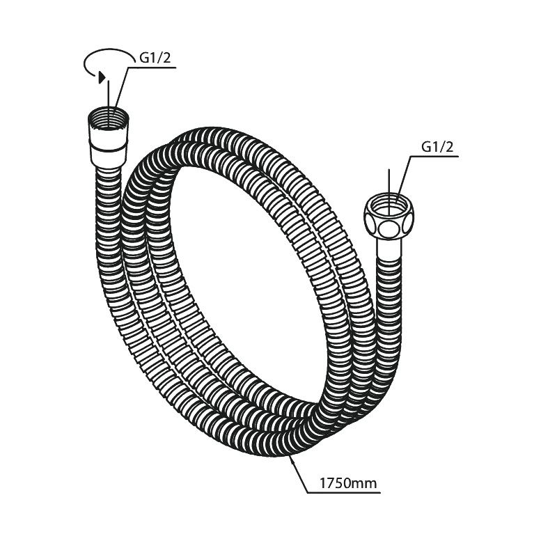 Damixa Suihkuletku Letku, Metallia, 1750 Mm, Harj. Grafiitinharmaa 766535500 [6561252] |