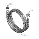 Damixa Suihkuletku Letku, Metallia, 1750 Mm, Krom 766530000 [6531564] |