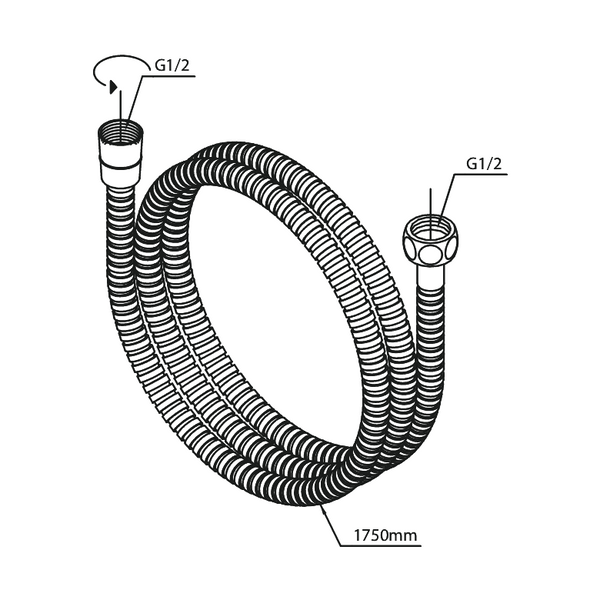 Damixa Suihkuletku Letku, Metallia 1705 Mm, Harj. Kupari 766537700 [6561186] |
