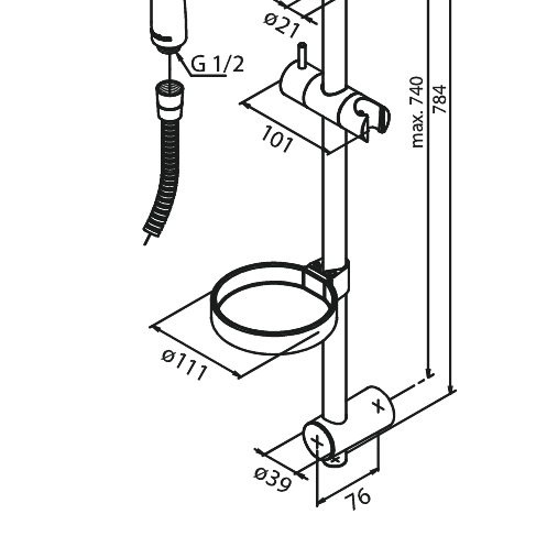 Damixa Suihkusetti Fairjet Flex Kromattu 766750000 [6531527] |