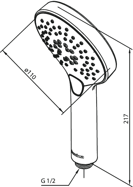 Damixa Silhouet Käsisuihku mattamusta 6531591 [7668661]
