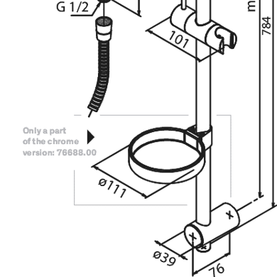 Damixa Suihkusetti Silhouet Kromattu 766880000 [6561166] |
