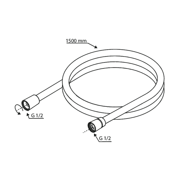 Damixa Suihkuletku 1,5 M Core Musta 766936100 [6561353] |