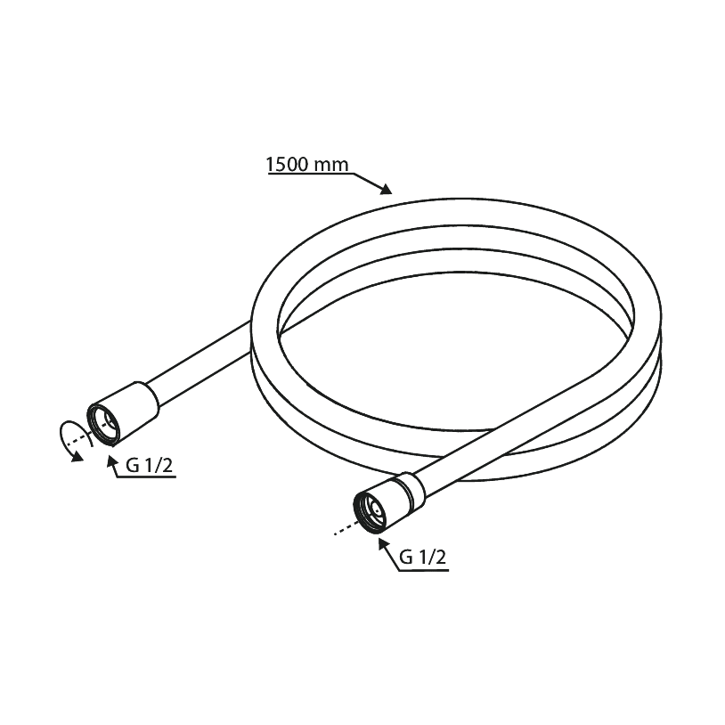 Damixa Suihkuletku 1,5 M Core Kromattu 766930000 [6561352] |