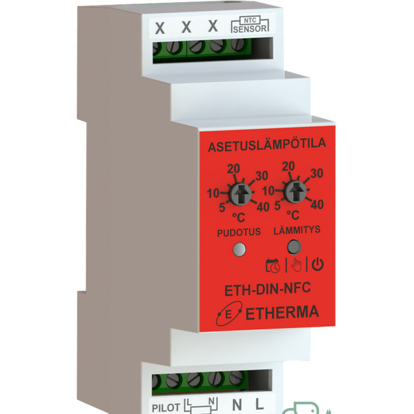 Eth - Din - Nfc Termostaatti Din - Kiskoon (Ecodesign - Direktiivin Mukainen) [2612126] |