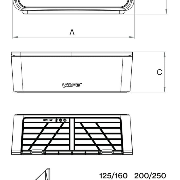 Wall ventilation Element Vilpe 370130 Io In 200/250 Val [7820570]