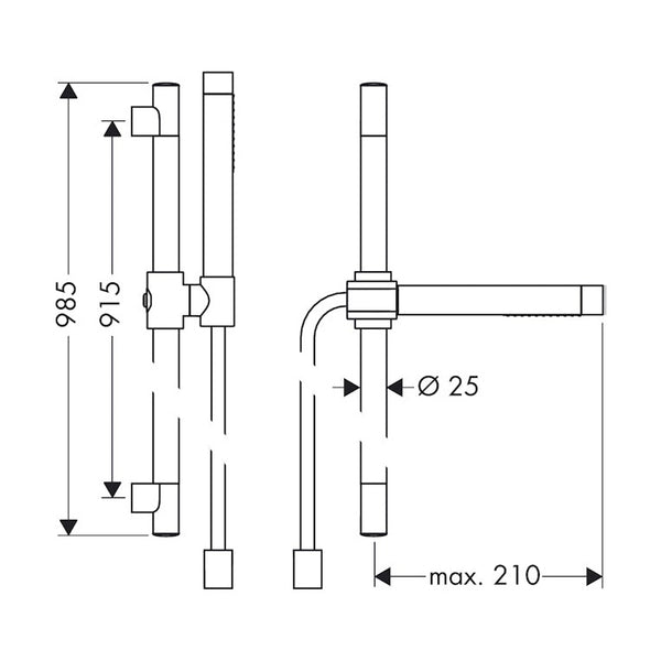 Suihkusetti 90Cm Hansgrohe 27980 000 Axor Starck [6559150] |