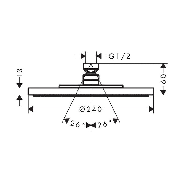 Yläsuihku Hansgrohe 28494000 Axor 240Mm [6559362] |