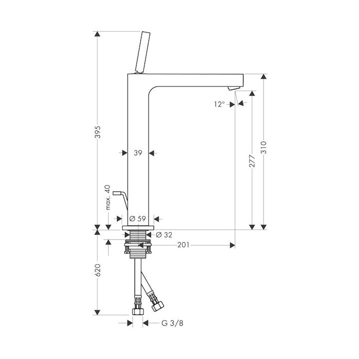 Pesuallashana Hansgrohe 39020000 Axor Citterio [6150263]