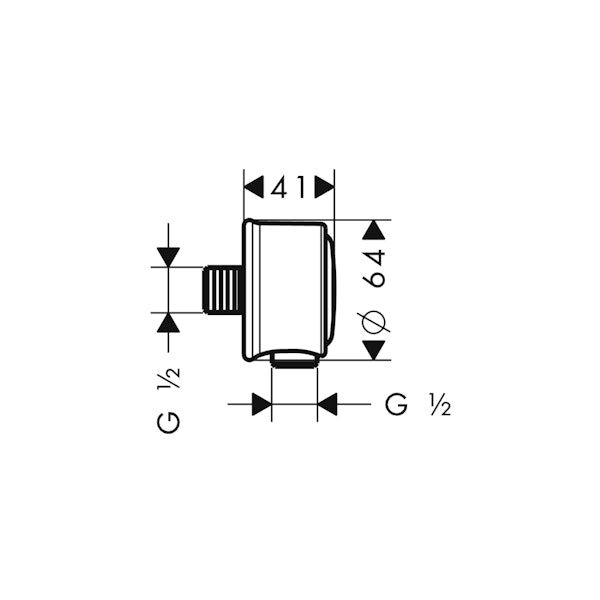 Seinäliitin Hansgrohe 16884000 Axor Montreux Fix Fit [6555309]