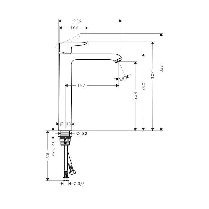 Pesuallashana Hansgrohe 31184000 Metris 260 [6150405]
