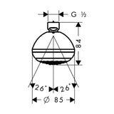 Yläsuihku Hansgrohe 28423000 Crometta85 Eco 6L [6559327] |