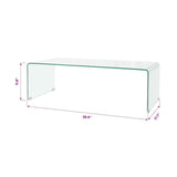 Sohvapöytä Karkaistu Lasi 98X45X30 Cm Kirkas