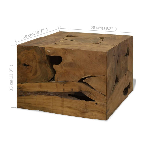 Sohvapöytä 50X50X35 Cm Aito Tiikki Ruskea