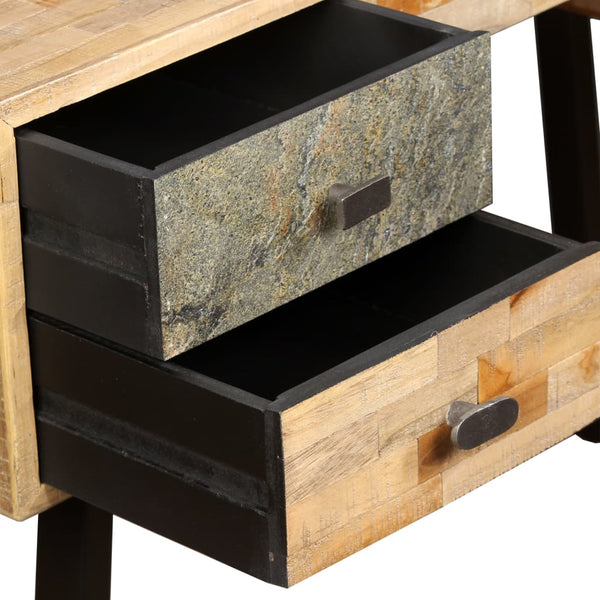 Kirjoituspöytä Kiinteä Kierrätetty Tiikki 110X50X76 Cm
