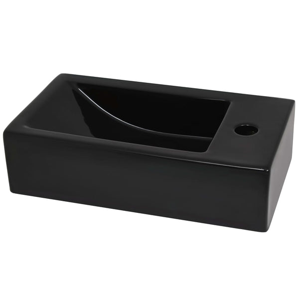 Suorakulmainen Pesuallas Hanareiällä Keramia 46X25,5X12Cm