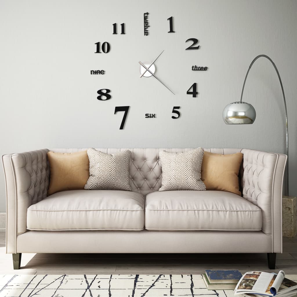 3D-Seinäkello Moderni Muotoilu 100 Cm Xxl