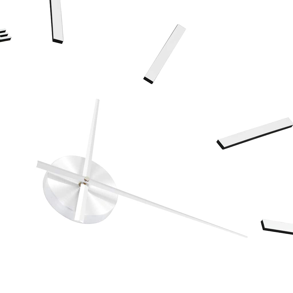 3D-Seinäkello Moderni Muotoilu 100 Cm Xxl Hopea