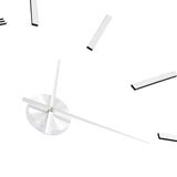 3D-Seinäkello Moderni Muotoilu 100 Cm Xxl Hopea