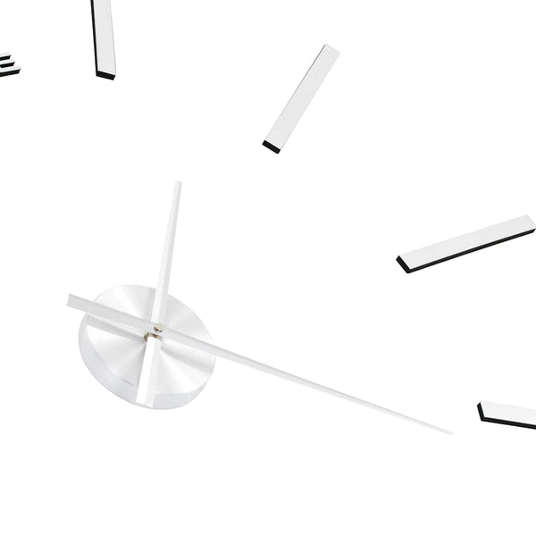 3D-Seinäkello Moderni Muotoilu 100 Cm Xxl Hopea