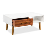 Sohvapöytä Täysi Akaasiapuu 90X50X40 Cm