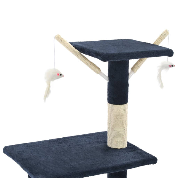 Kissan Raapimispuu Sisal-Pylväillä 138 Cm Tummansininen