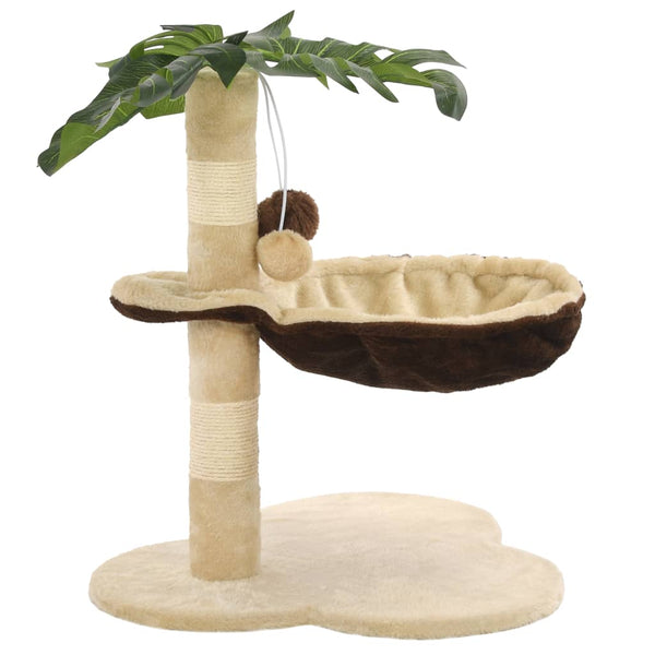 Kissan Kiipeilypuu Sisal-Pylväällä 50 Cm Beige Ja Ruskea