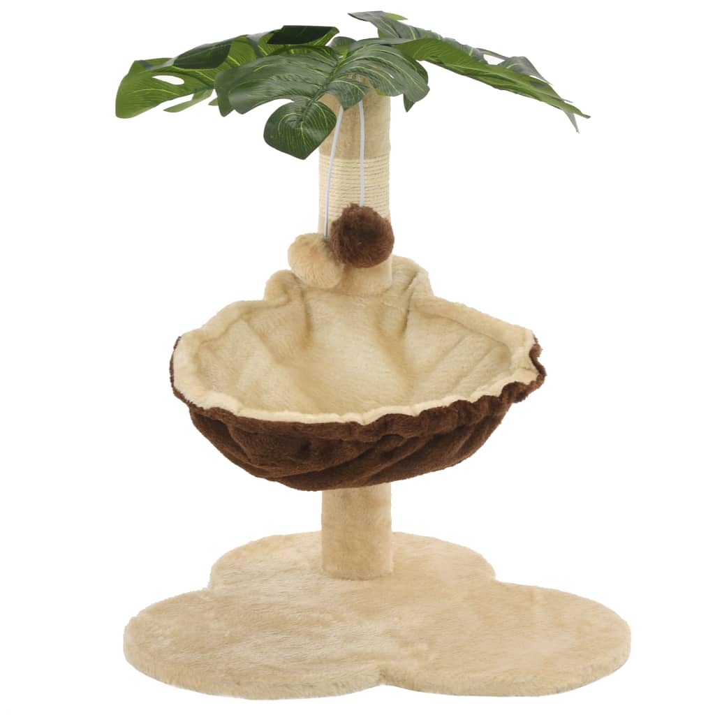 Kissan Kiipeilypuu Sisal-Pylväällä 50 Cm Beige Ja Ruskea