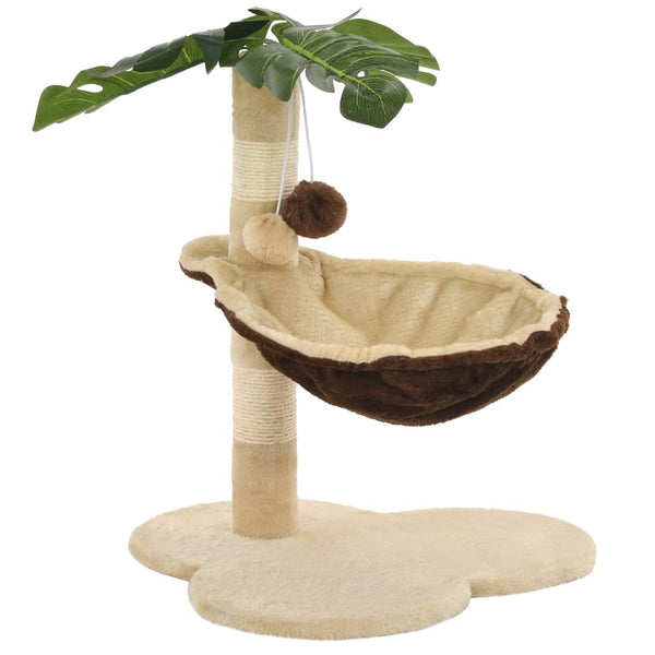 Kissan Kiipeilypuu Sisal-Pylväällä 50 Cm Beige Ja Ruskea