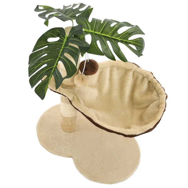 Kissan Kiipeilypuu Sisal-Pylväällä 50 Cm Beige Ja Ruskea