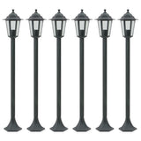 Pylväsvalaisimet 6 Kpl E27 110 Cm Alumiini