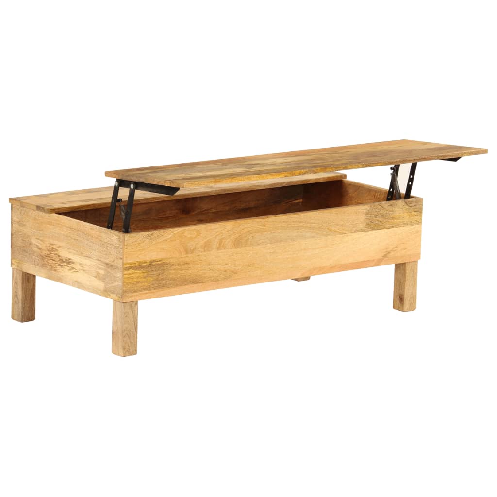 Sohvapöytä Kiinteä Mangopuu 110X55X35 Cm