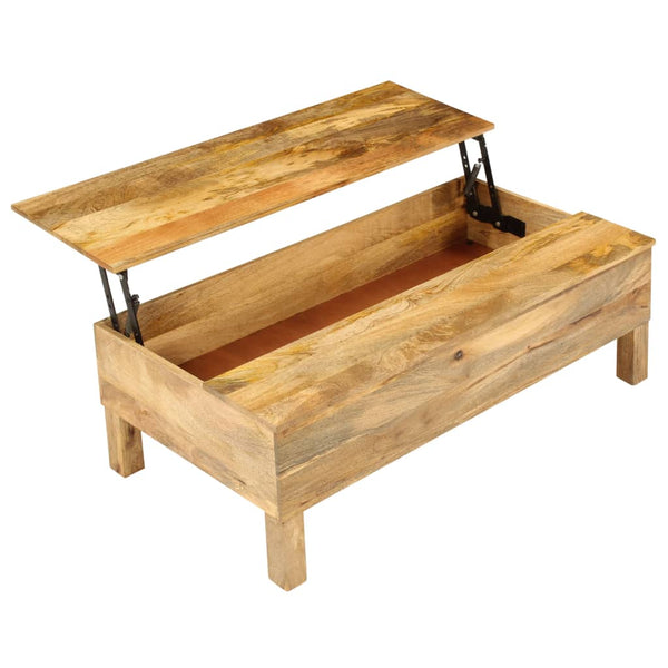 Sohvapöytä Kiinteä Mangopuu 110X55X35 Cm
