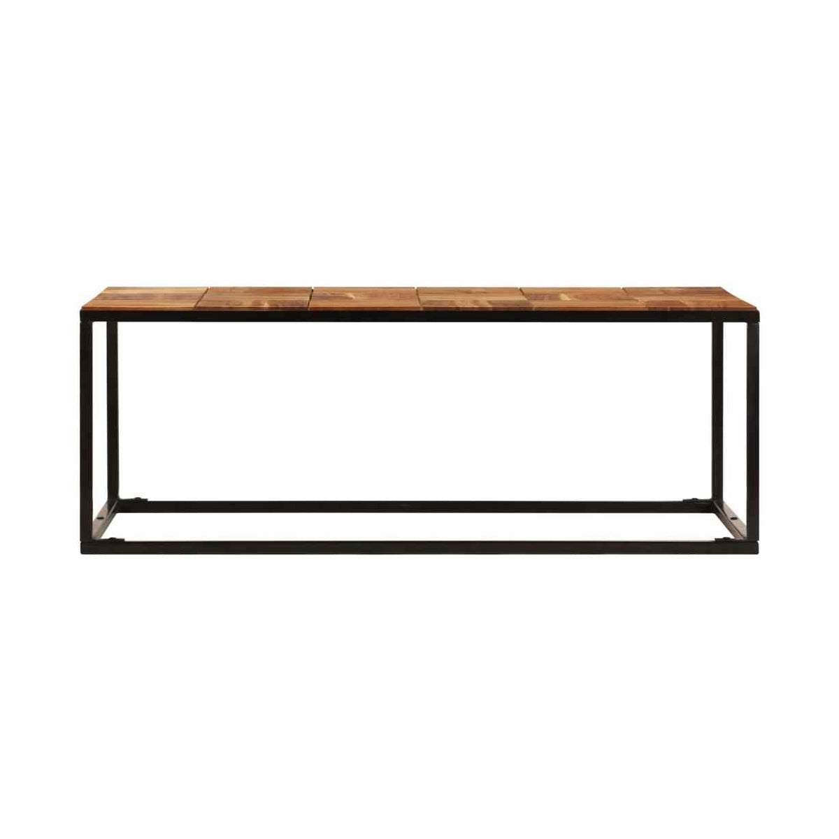 Sohvapöytä 110X60X40 Cm Täysi Akasiapuu Ja Teräs