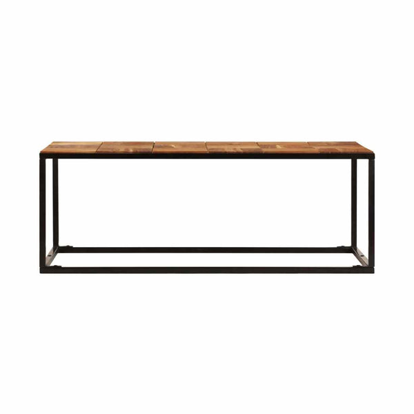 Sohvapöytä 110X60X40 Cm Täysi Akasiapuu Ja Teräs