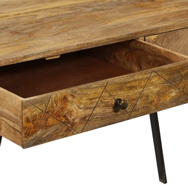 Kirjoituspöytä Vetolaatikoilla Kiinteä Mangopuu 110X50X76 Cm