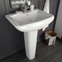 Vapaasti Seisova Pesuallas Jalustalla Keraaminen 580X470X200Mm