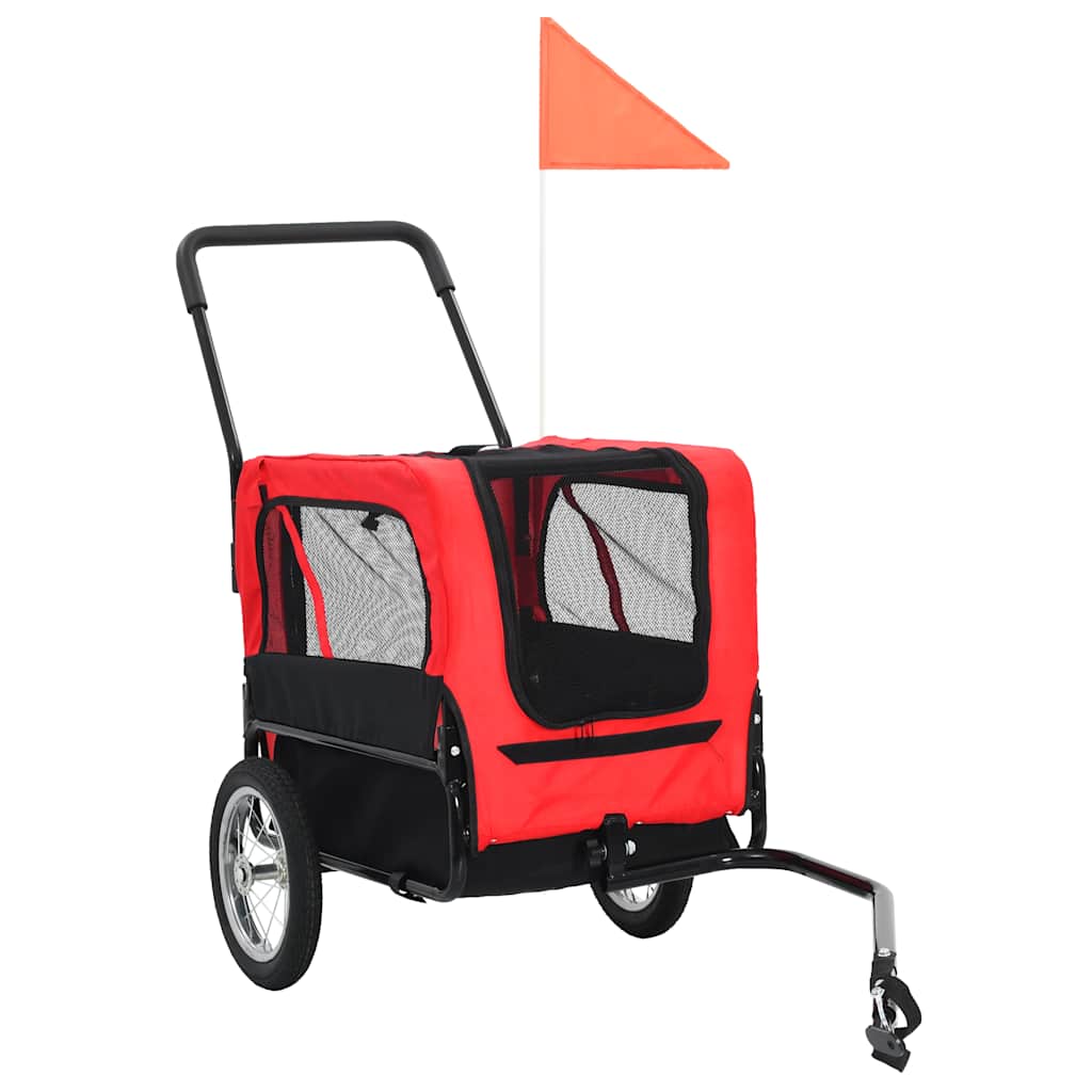 2-In-1 Lemmikkikärry Pyörään/Juoksurattaat