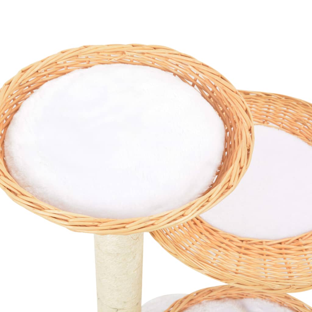 Kissan Kiipeilypuu Sisal-Pylväällä Luonnollinen Paju