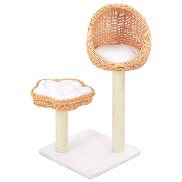 Kissan Kiipeilypuu Sisal-Pylväällä Luonnollinen Paju