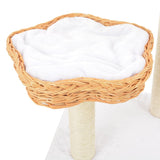 Kissan Kiipeilypuu Sisal-Pylväällä Luonnollinen Paju