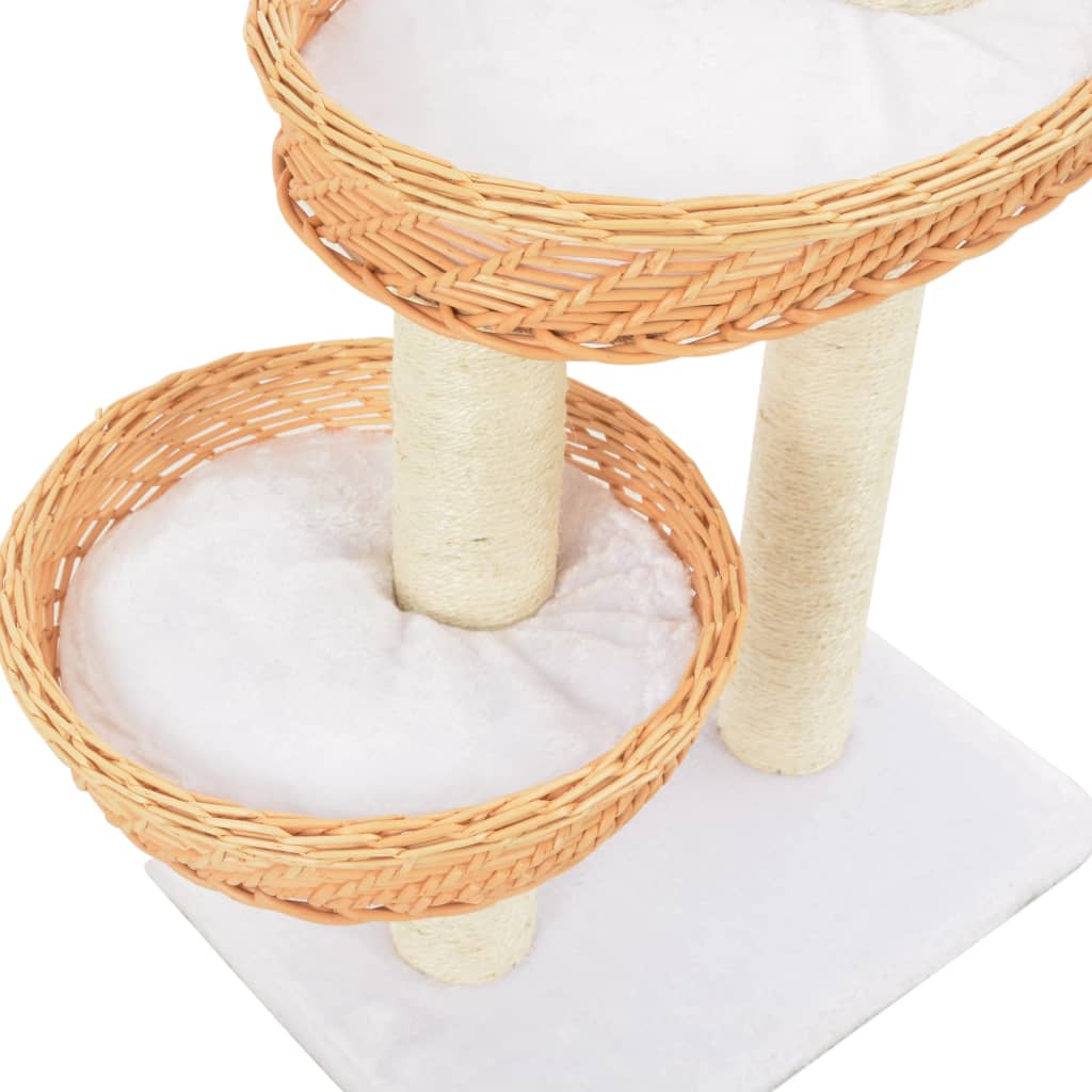 Kissan Kiipeilypuu Sisal-Pylväällä Luonnollinen Paju